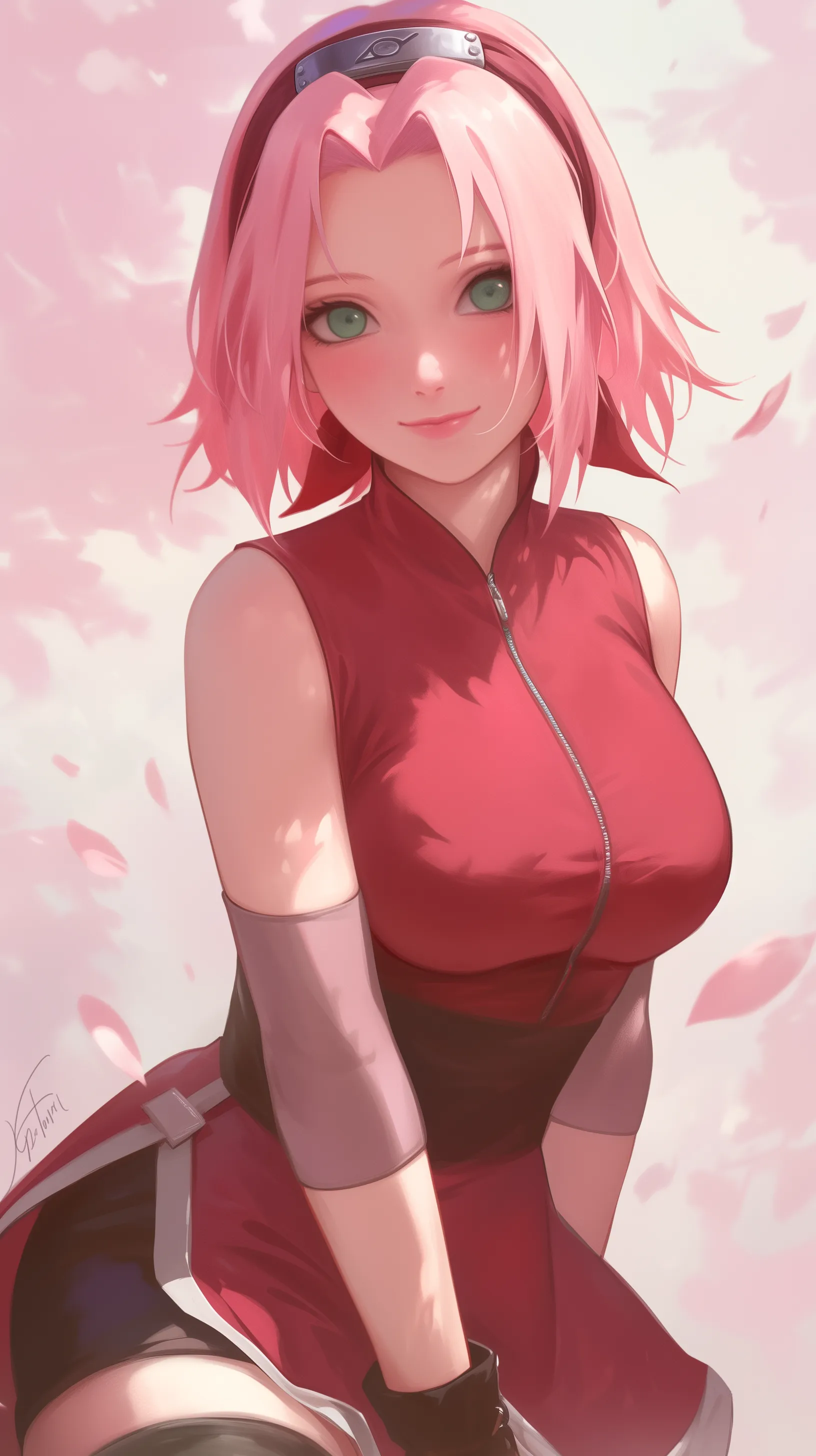 Haruno Sakura from Naruto, fashion-forward.