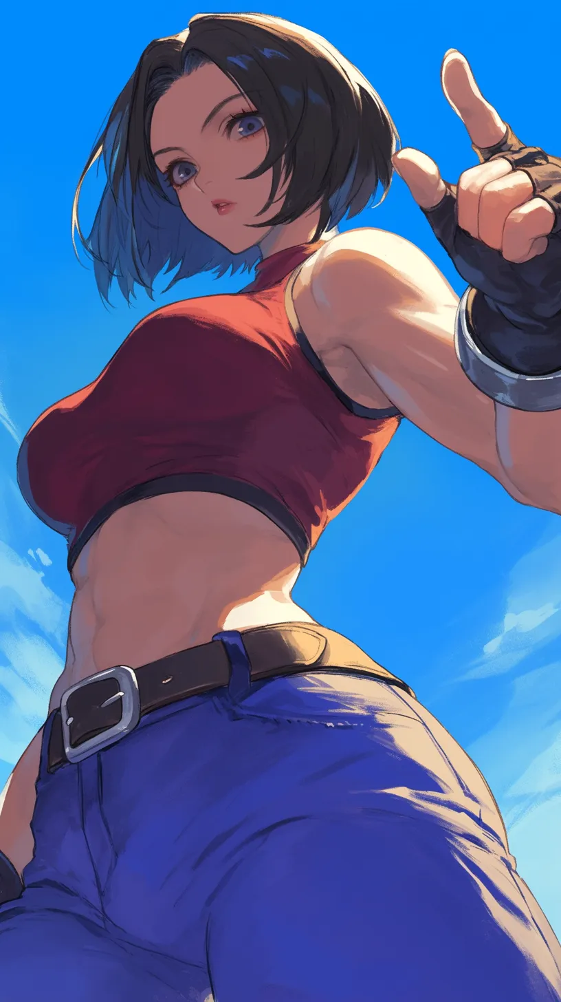 Mary from The King of Fighters '97, depicted with a dynamic perspective.