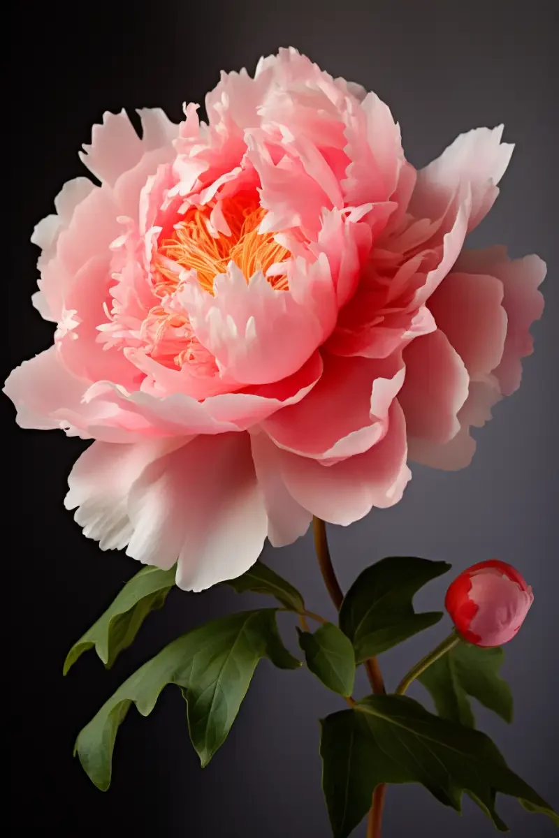 A peony flower --v 5.2 --ar 2:3