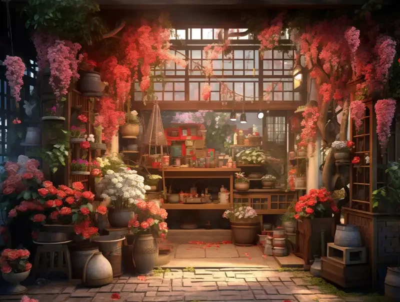 Chinese style flower shop --ar 4:3 --v 5.2