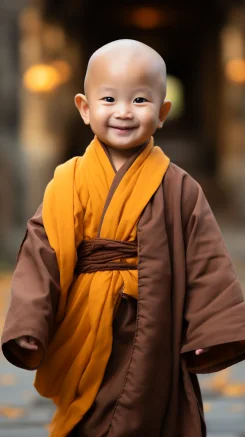 Little monk --ar 9:16 --style raw --v 5.2 --s 750