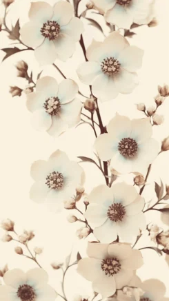 Vintage Flower Pattern --ar 9:16 --style raw --v 5.2