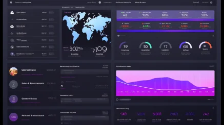 /image SaaS dashboard, UI, purple, black, white background, frontal --ar 16:9 --style raw --v 5.2