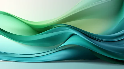 an abstract green and blue background with waves around it, in the style of realistic landscapes with soft edges, minimalist illustrator, hyper-realistic water, windows vista, smooth and curved lines, hanging scroll, vibrant color fields --ar 16:9 --style raw --v 5.2 --s 750