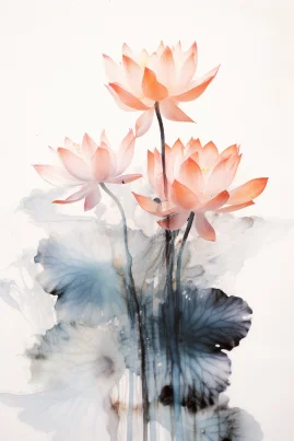 Multiple Exposure Ink Lotus --ar 2:3 --style raw --v 5.2