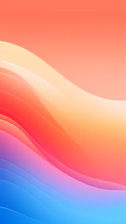 Simplerestrained, Large orange and blue-white gradients, minimalism, and fluid momentum, orange and red pattern on white in the of light red and light pink, gradients, rounded, neon and fluorescent --ar 9:16 --style raw --v 5.2